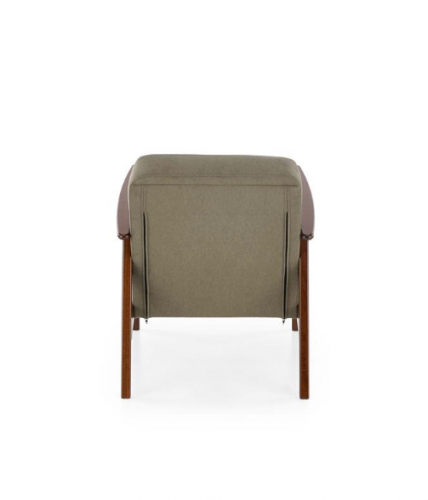 ​Кресло Halmar MILANO 1S оливковый/темный-орех 