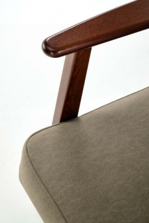 ​Кресло Halmar MILANO 1S оливковый/темный-орех 