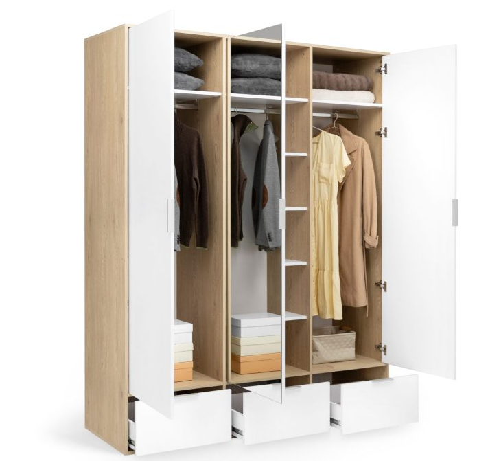 Шкаф трех дверный MRK- Оливия 3д3ш 