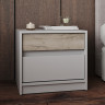 Тумба прикроватная EVR- Стайл-500 кашемир + фасад крафт серый