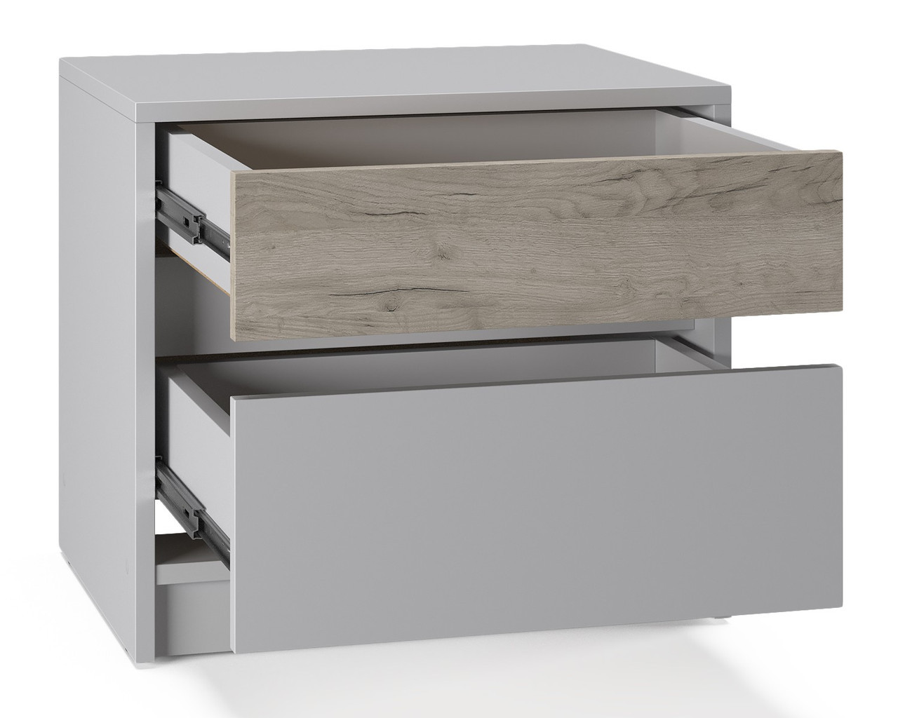 Тумба прикроватная EVR- Стайл-500 кашемир + фасад крафт серый