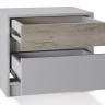 Тумба прикроватная EVR- Стайл-500 кашемир + фасад крафт серый