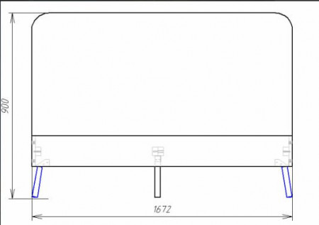 Двуспальная кровать с мягкой обивкой KOD- КР-16 Хюгге