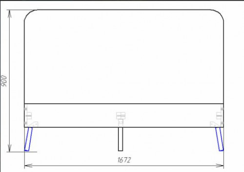 Двуспальная кровать с мягкой обивкой KOD- КР-16 Хюгге