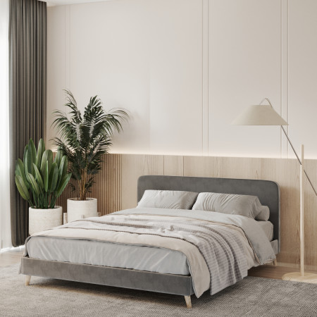 Двуспальная кровать с мягкой обивкой KOD- КР-16 Хюгге