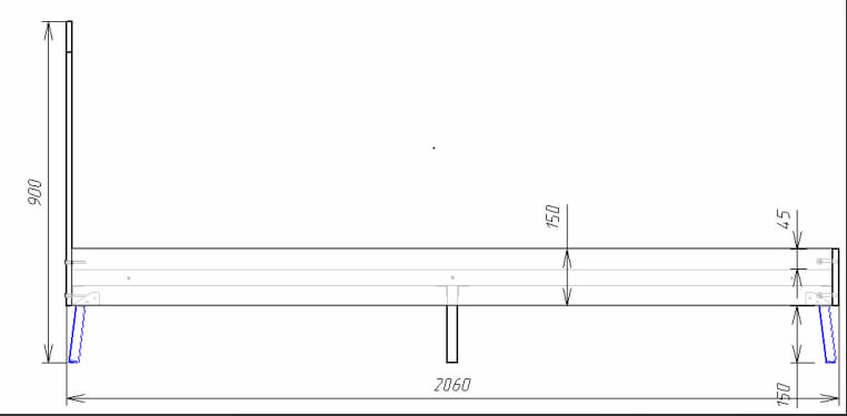 Двуспальная кровать с мягкой обивкой KOD- КР-16 Хюгге
