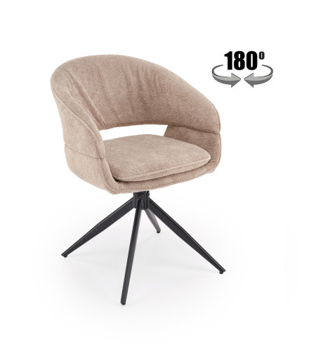Стул поворотный HALMAR K-602 капучино/чёрный