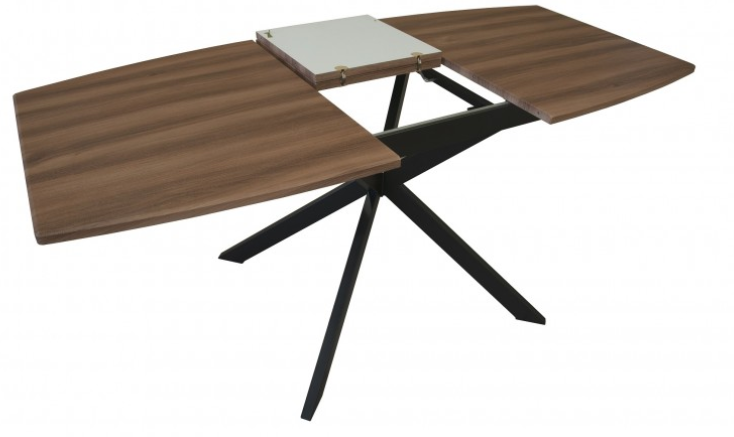 Стол обеденный раздвижной TPRO- Solere black+brown E3612