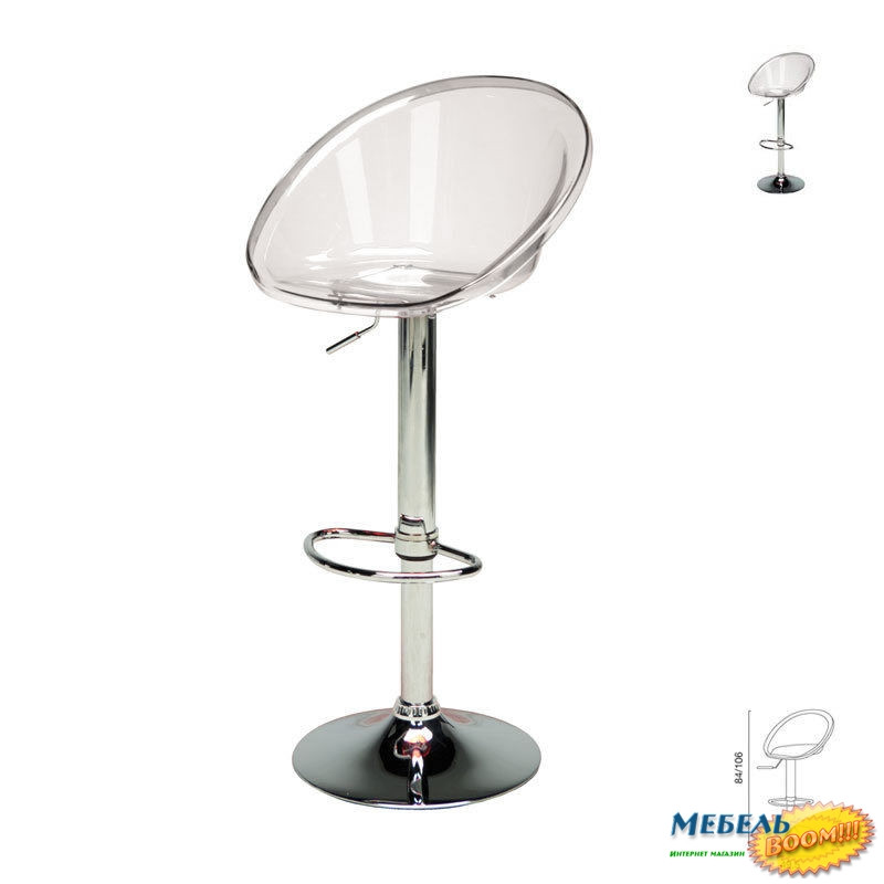 Барный стул GRANDSOLEIL CA- SPHERE CRISTAL CLEAR S2805TR