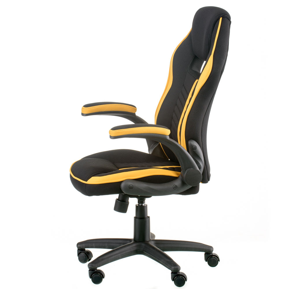 Кресло офисноеTPRO- Prime black/yellow E5548