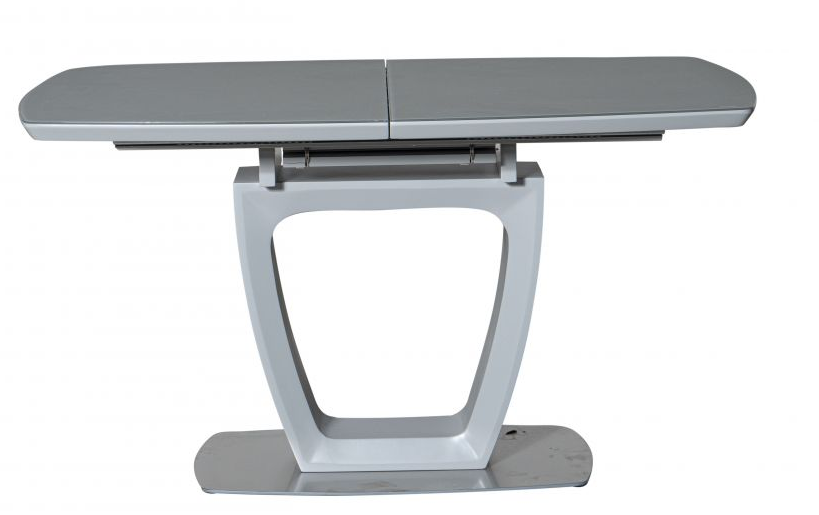 Стол модерн Premium EVRO- Arizona (светло-серый сатин) МДФ+стекло