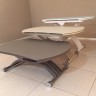 Стол трансформер модерн EXI- Бергамо (стекло мат) 
