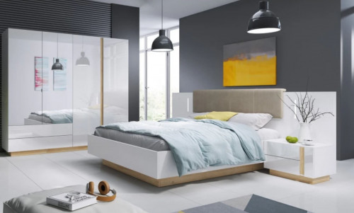 Спальня Perfect Home Arco белый глянец/дуб грандсон