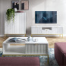 Комод Perfect Home Новая/Nova 2-дверный с 2 ​​ящиками с золотыми ножками KSZ104 Белый