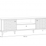 Тумба ТВ Forte FORREST HILLS FTHT131B 160см белый-золото