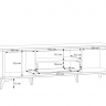 Тумба ТВ Forte FORREST HILLS FTHT131B 160см белый-золото
