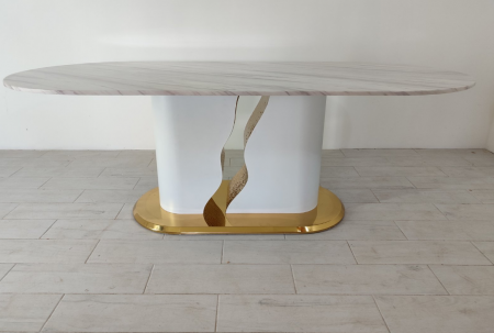 Стол модерн с золотыми элементами Elt- T-70 (2,2 м) 