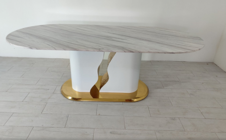 Стол модерн с золотыми элементами Elt- T-70 (2,2 м) 