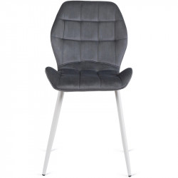 Стул кухонный Ont- Lucky Серый белые ножки