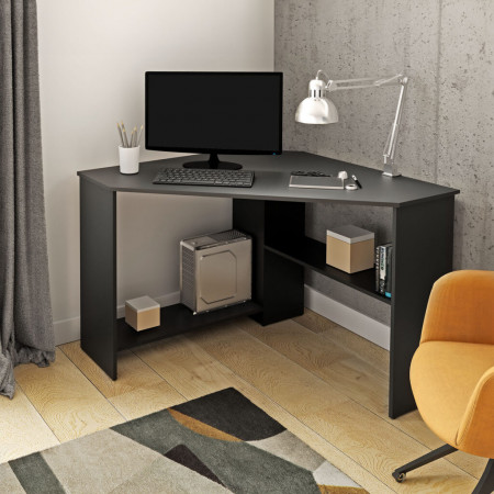 Угловой стол Helvetia RINO 24W3LY03 (черный оникс)