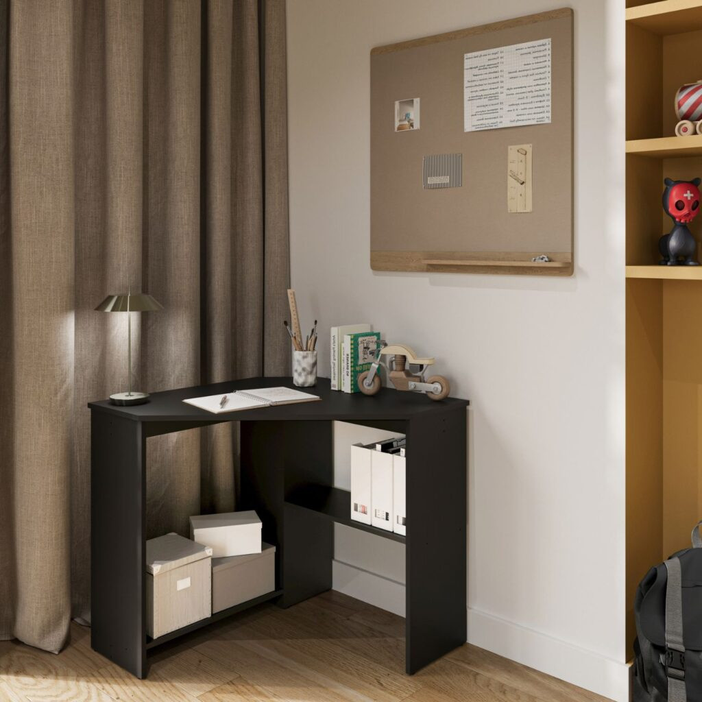 Угловой стол Helvetia RINO 24W3LY03 (черный оникс)