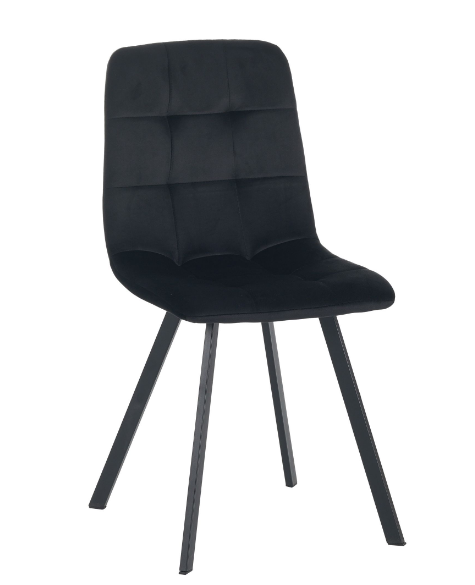 Стул обеденный мягкий MFF- Harlem черный/черный