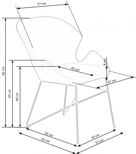 Стул Halmar K-453 серый