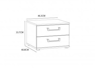 Тумба прикроватная Forte Oriental tree HUDK011 (дуб бартекс/черный)