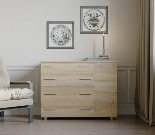 Комод для спальни EVR- К-3 (телескопы) дуб Сонома