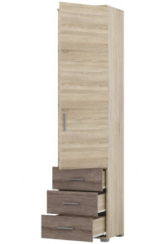 Пенал закрытый с ящиками EVR- Бриз-17 дуб Сонома + трюфель