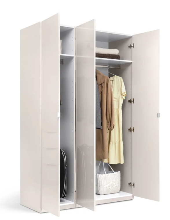 Шкаф MRK- Лилу Глянец Кашемир 3 двери  