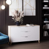Комод с ящиками и тумбами 80х139х40 см KOD- КМ-14 Хюгге (белый фасад)