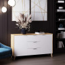 Комод с ящиками и тумбами 80х139х40 см KOD- КМ-14 Хюгге (белый фасад)