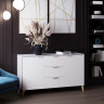 Комод с ящиками и тумбами 80х139х40 см KOD- КМ-14 Хюгге (белый фасад)