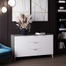 Комод с ящиками и тумбами 80х139х40 см KOD- КМ-14 Хюгге (белый фасад)