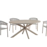 Стол садовый обеденный VTR- ODT-30 (Орта) дрифтвуд грей + белый дуб