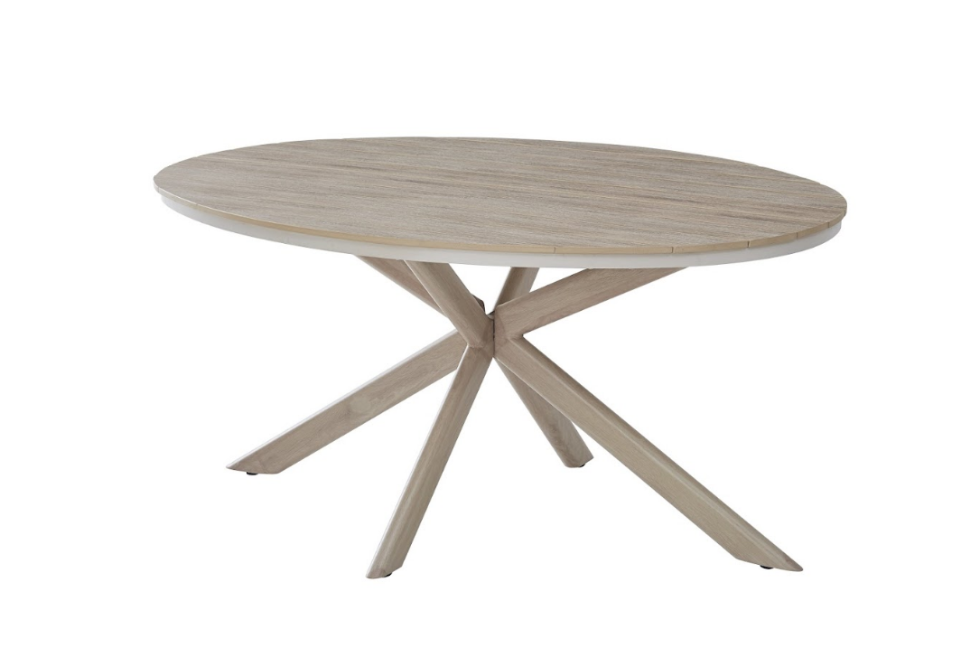 Стол садовый обеденный VTR- ODT-30 (Орта) дрифтвуд грей + белый дуб