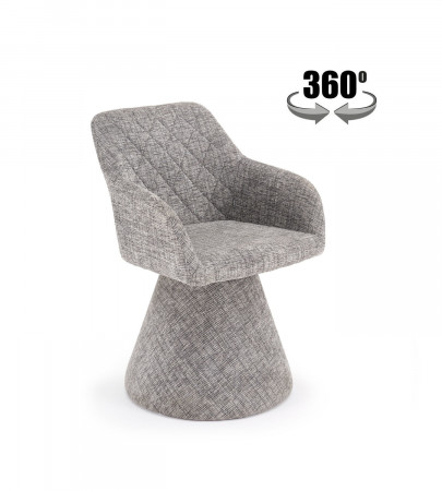 Стул поворотный HALMAR K-603 пепельный/чёрный