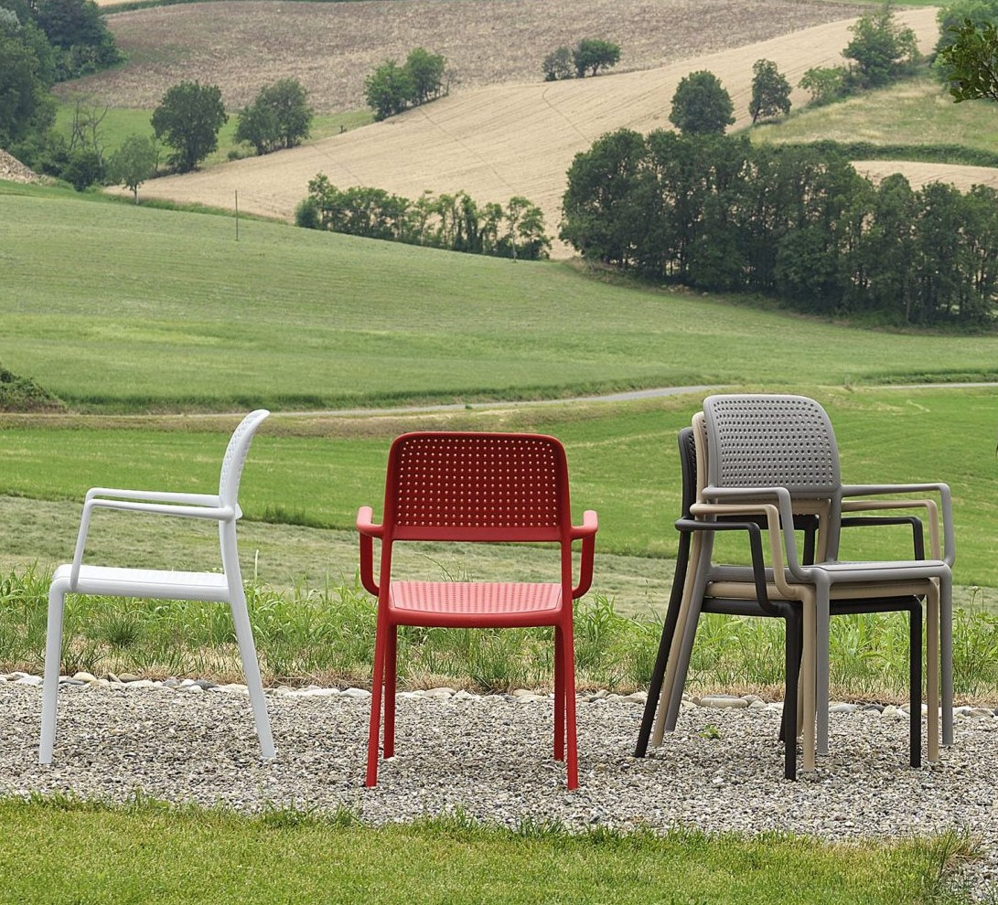 Кресло из полипропилена Nardi Outdoor BORA (белый, красный, тортора)
