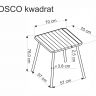 Стол обеденный квадратный HALMAR Bosco (белый)