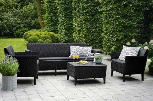 Комплект мебели для отдыха ECO- Salemo 3 seater set  (серый, графит)