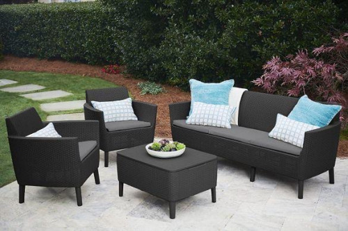 Комплект мебели для отдыха ECO- Salemo 3 seater set  (серый, графит)