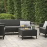 Комплект мебели для отдыха ECO- Salemo 3 seater set  (серый, графит)