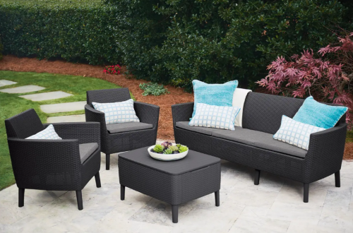 Комплект мебели для отдыха ECO- Salemo 3 seater set  (серый, графит)