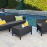 Комплект мебели для отдыха ECO- Salemo 3 seater set  (серый, графит)