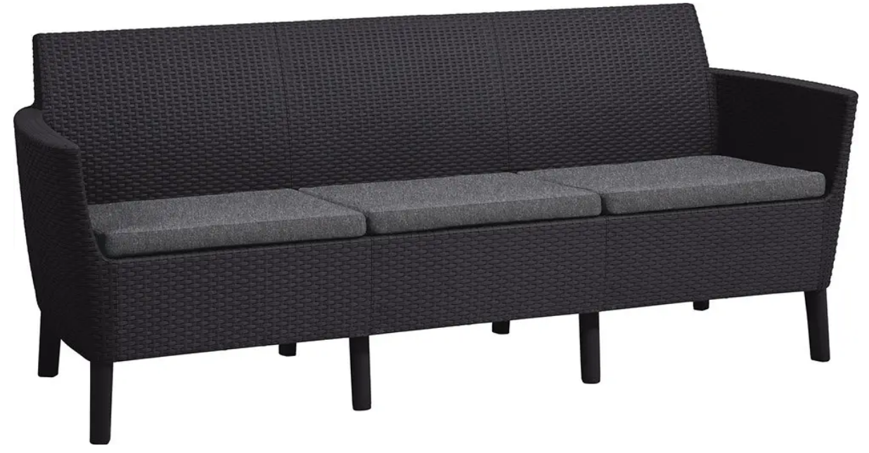 Комплект мебели для отдыха ECO- Salemo 3 seater set  (серый, графит)