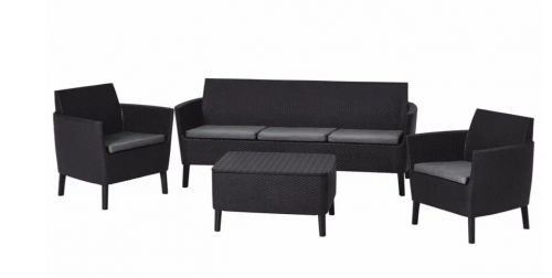 Комплект мебели для отдыха ECO- Salemo 3 seater set  (серый, графит)