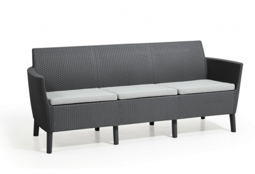 Комплект мебели для отдыха ECO- Salemo 3 seater set  (серый, графит)
