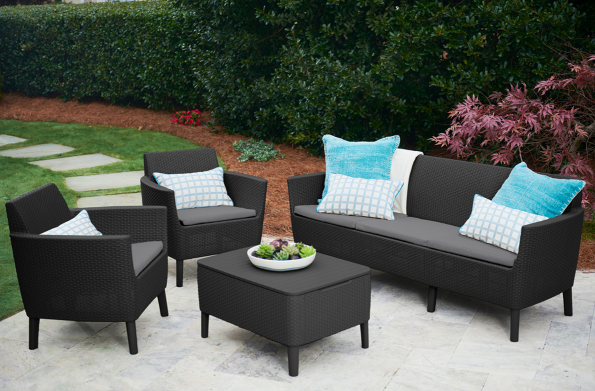 Комплект мебели для отдыха ECO- Salemo 3 seater set  (серый, графит)