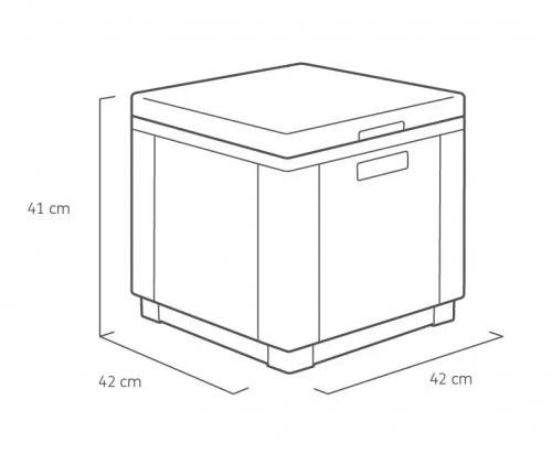 Стол- сундук с термоизоляцией ECO- Allibert Ice Cube, коричневый